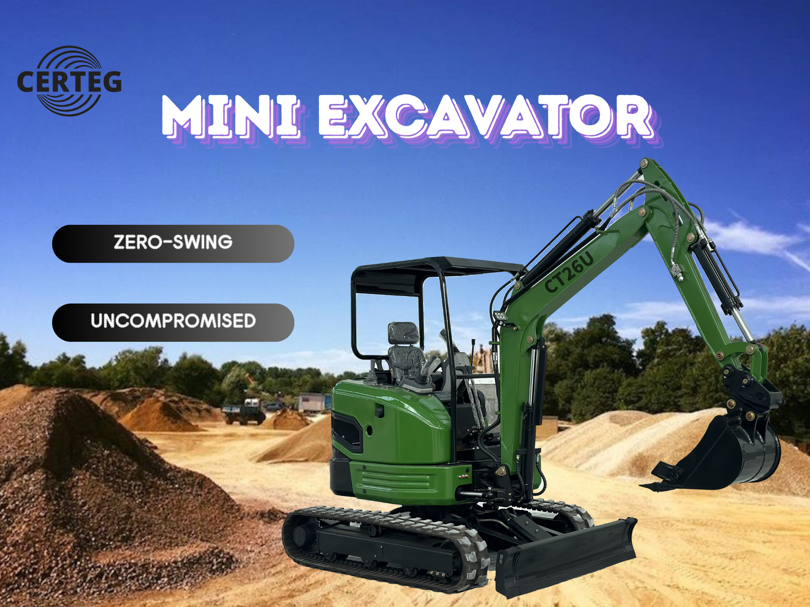 2.6 Ton Zero-Tail Swing Excavator
